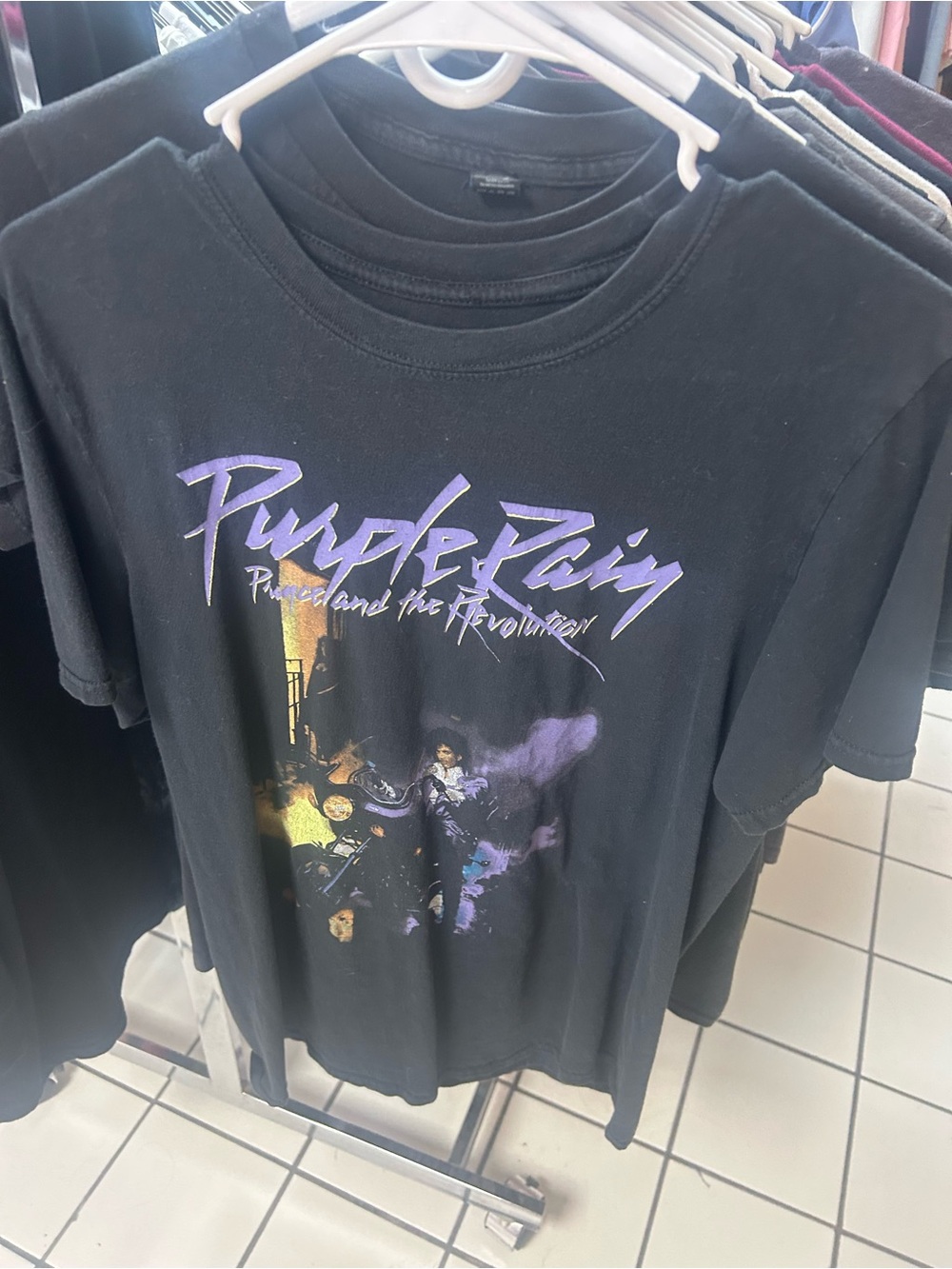 Purple Rain Graphic Tee - Black
